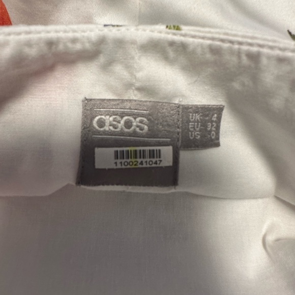 ASOS off the shoulder fit and flare floral DRESS size 0 EUC MULTI COLOR - Picture 8 of 11